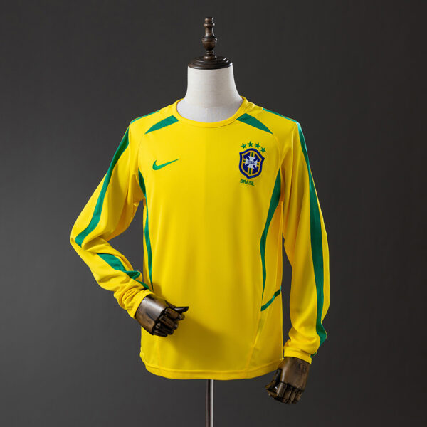 Camiseta Retro Brasil 2002 Local manga larga