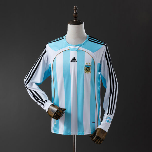 camiseta retro argentina 2006 local manga larga