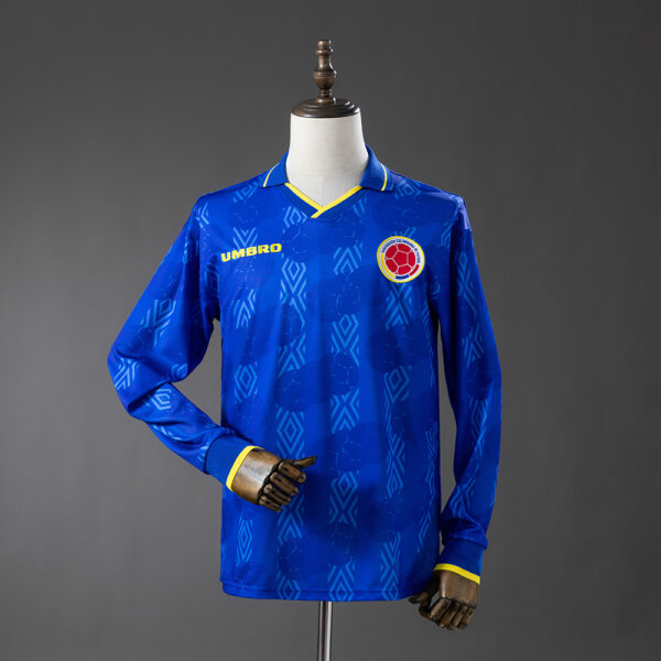 Camiseta Colombia Retro 1994 Visita Manga Larga