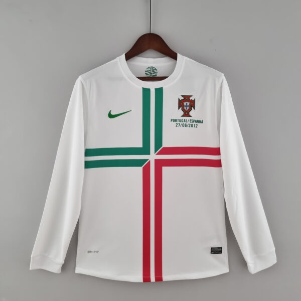 Camiseta Retro Portugal 2012 Visita Manga larga