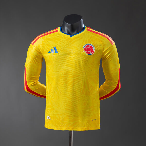 Camiseta Colombia 2026 Local Manga Larga Versión Jugador
