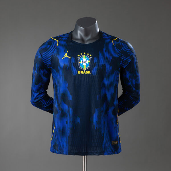 Camiseta Brasil 2026 Visita Versión Jugador manga larga