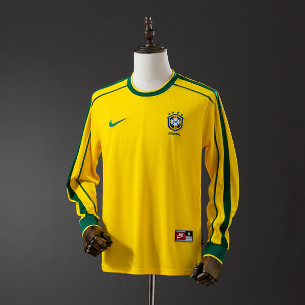 Camiseta Retro Brasil 1998 Local manga larga