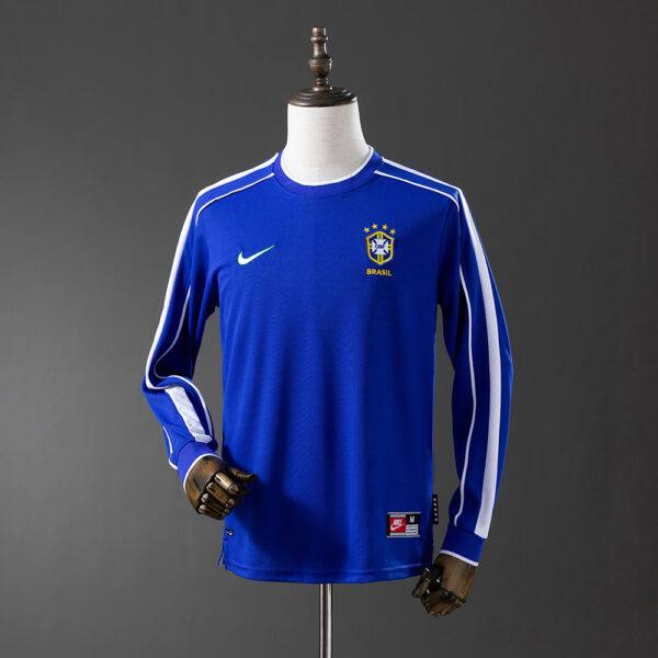 Camiseta Retro Brasil 1998 Visita manga larga