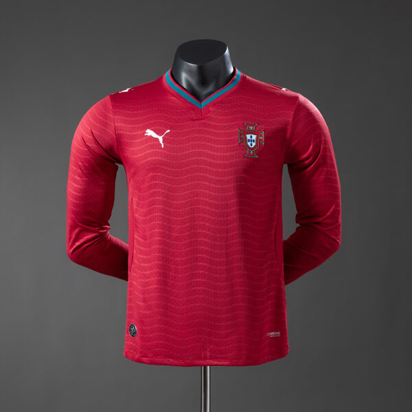 Camiseta Portugal 2026 Local, Versión Jugador, manga larga