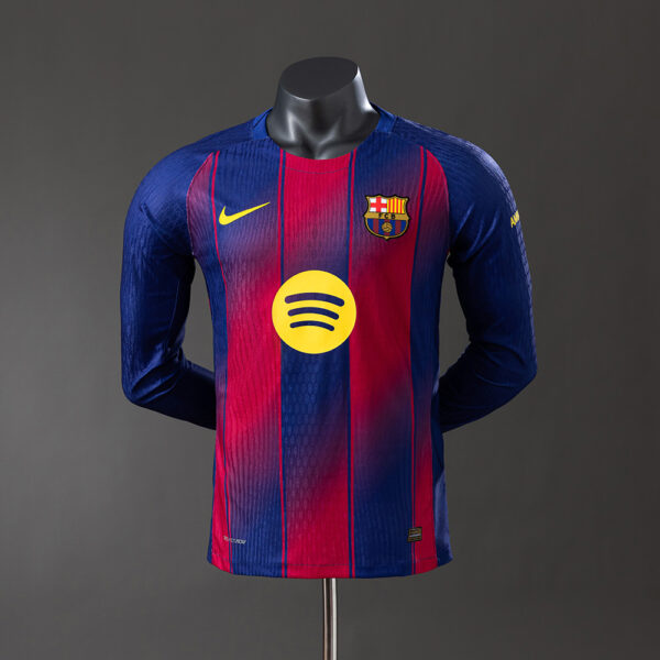 Camiseta Barcelona 2025/26 Local, Versión JUGADOR, MANGA LARGA