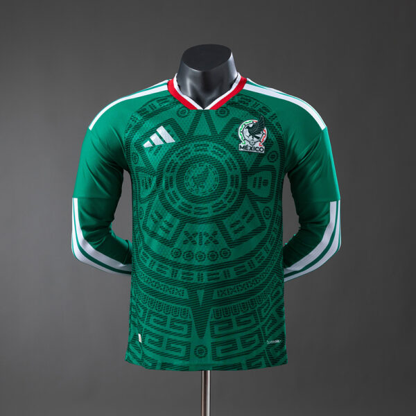 Camiseta México 2026 local, versión jugador manga larga