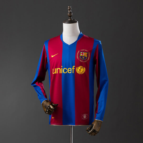 Camiseta Retro Barcelona 2007/08 Local manga larga Champions