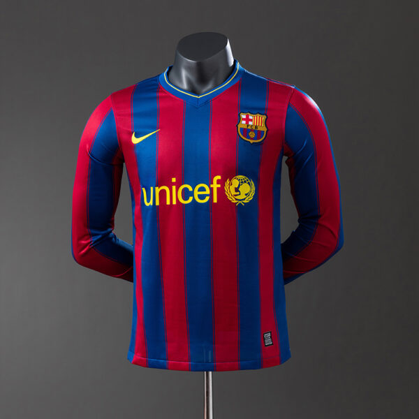 Camiseta Retro Barcelona 2009/10 Local, Versión Jugador, manga larga