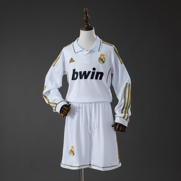 Kit Retro Infantil Real Madrid 2011/12 Local, Manga larga