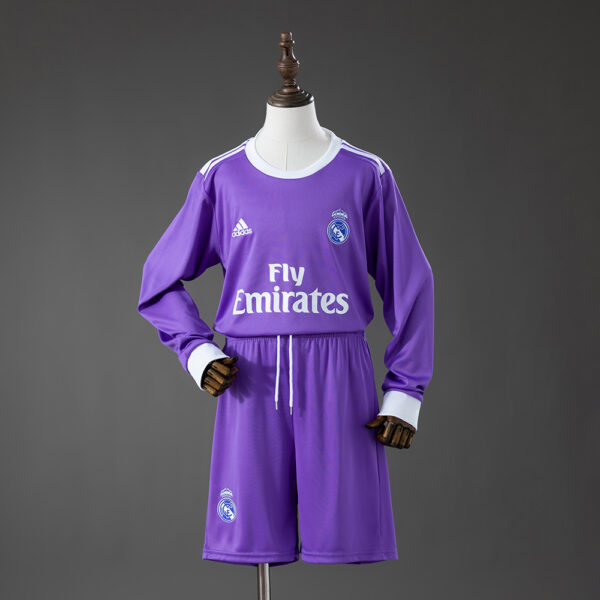 Kit Retro Infantil Real Madrid 2016/17 Visita manga larga