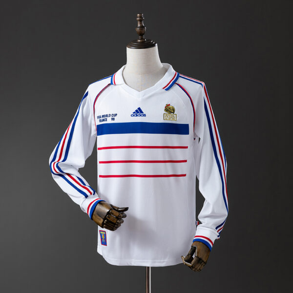 Camiseta Retro Francia 1998 Visita, manga larga