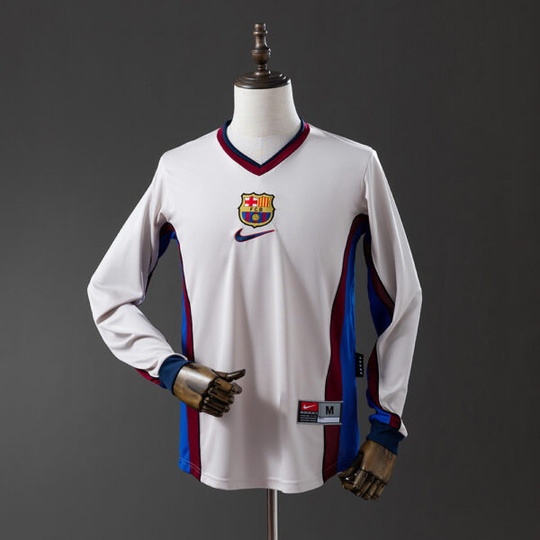 Camiseta Retro Barcelona 1998/99 Visita manga larga