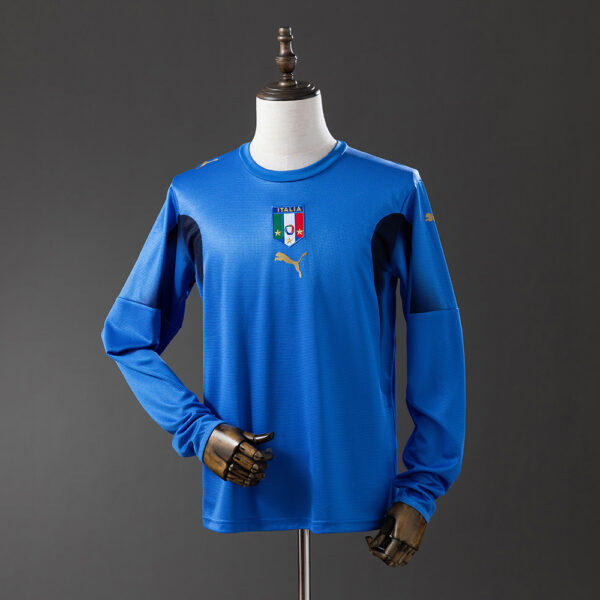 Camiseta Retro Italia 2006 Local, Manga larga